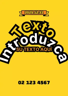 Escaparate sencillo con ilustración de lazo amarillo