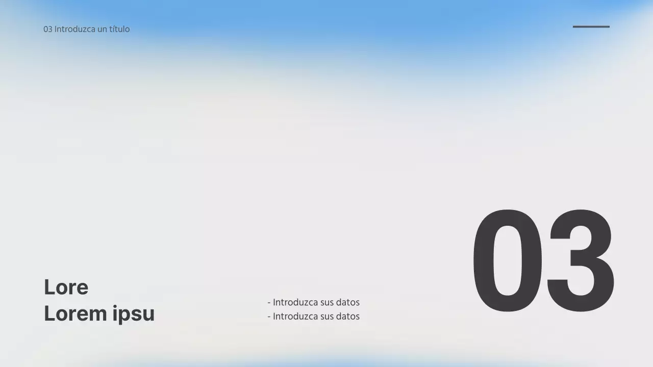 Presentación de degradado borroso