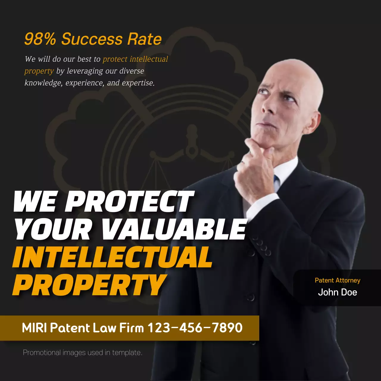 Black Professional Legal Promotion Social Media Post