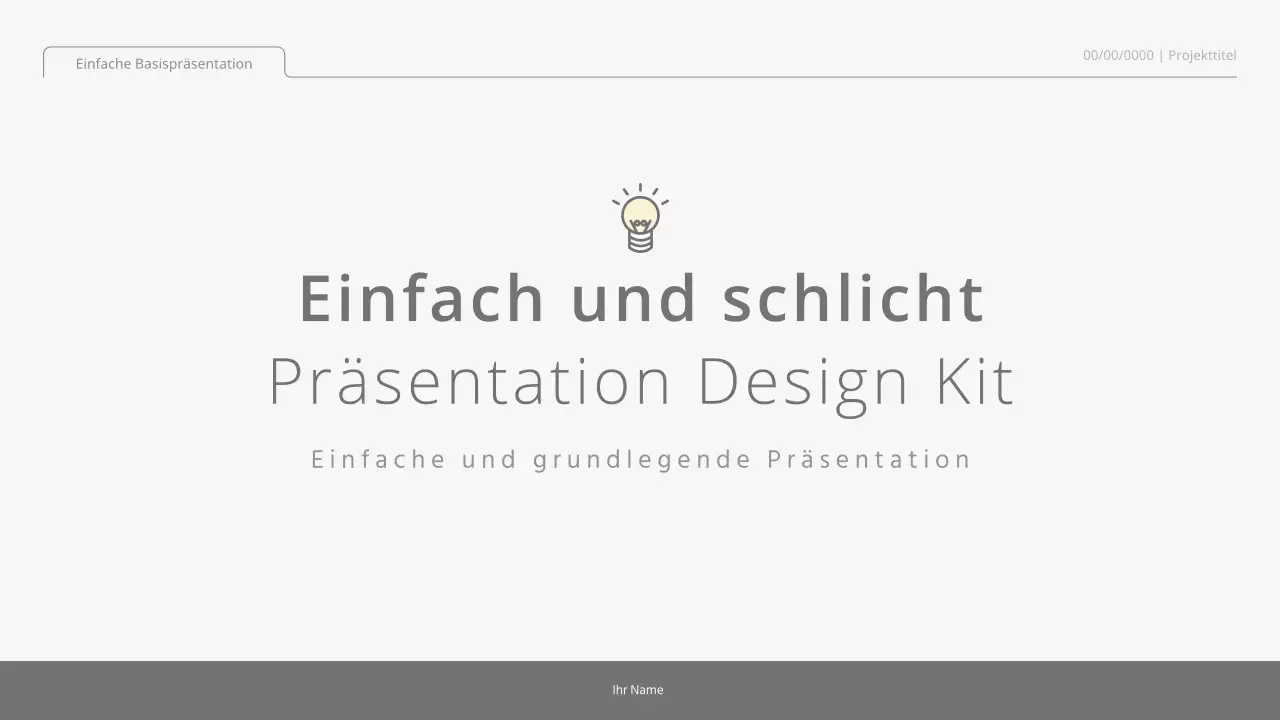 Einfaches, einfaches Präsentationskit in Pastellfarben und Weiß