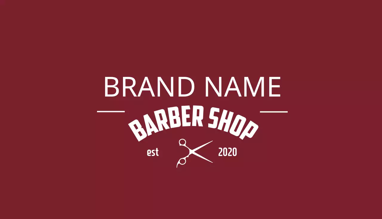 Cartão de visita Maroon Classic Barber