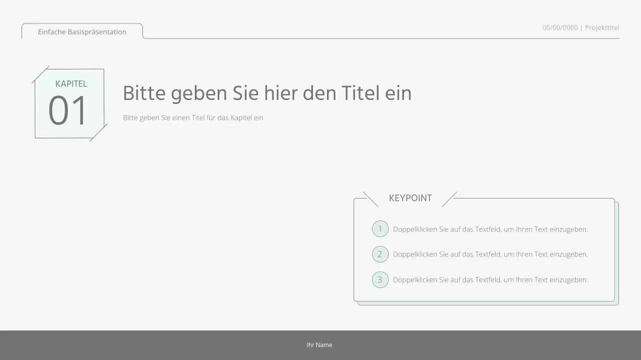 Einfaches, einfaches Präsentationskit in Pastellfarben und Weiß