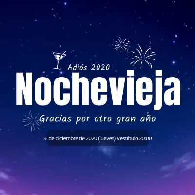 Cielo azul fiesta de fin de año