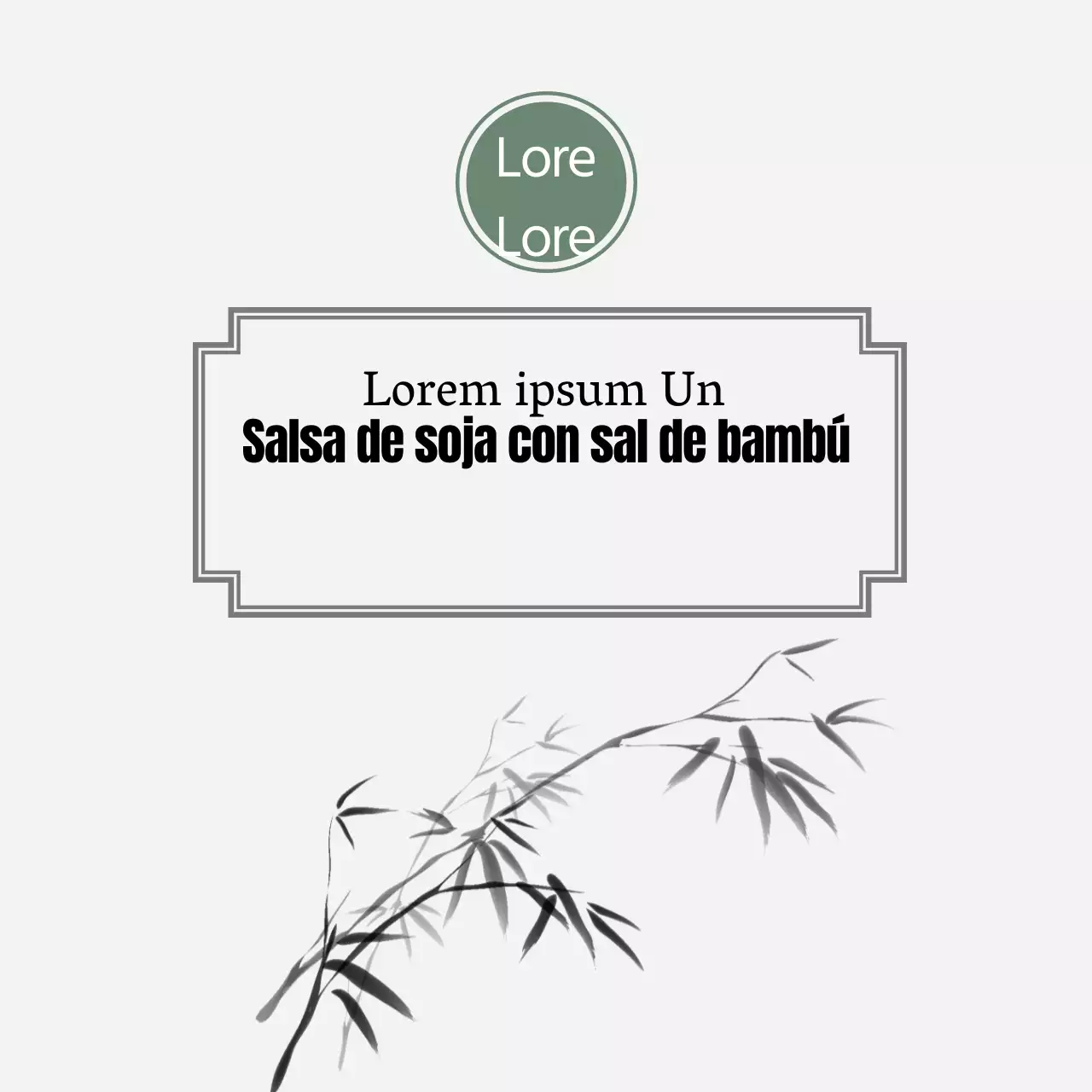 Etiqueta adhesiva de bambú para salsa