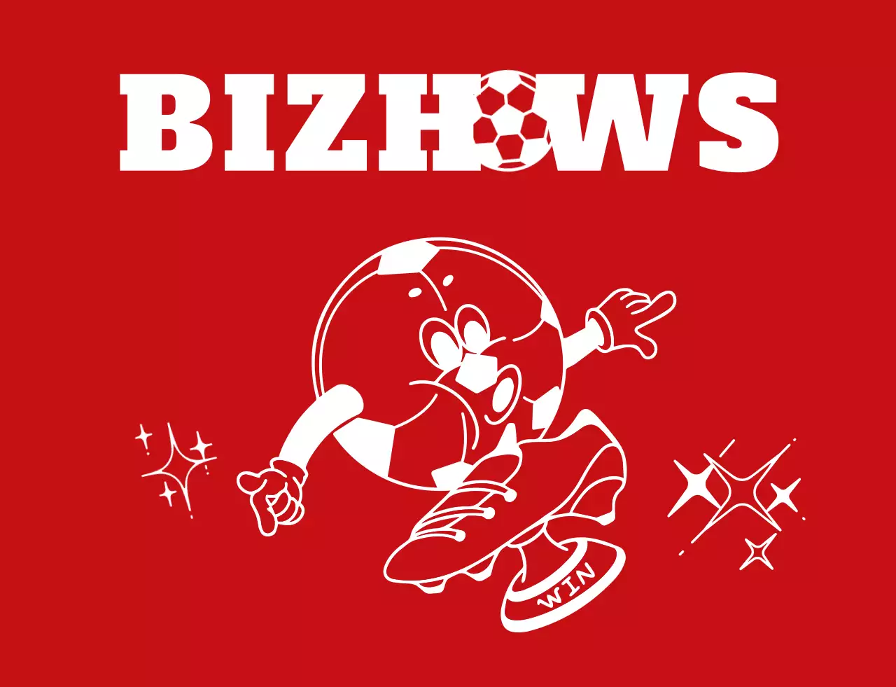 Rote und weiße komische Fußball Charakter Illustration Stil Fußball Sportverein