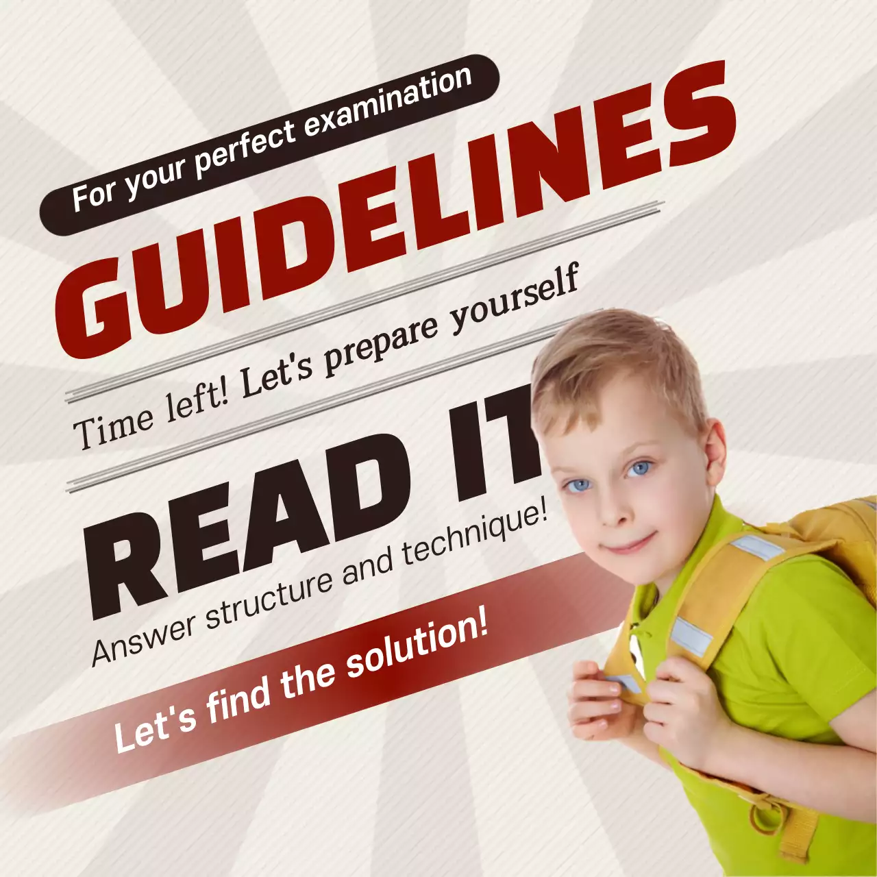 Red Modern Exam Guide Instagram Post