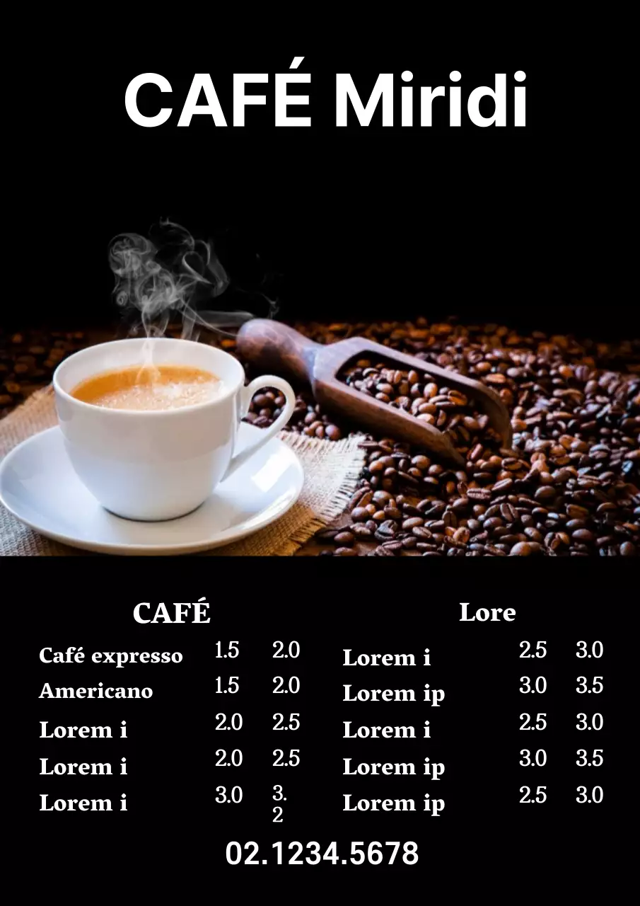 43158_Café Menu Board