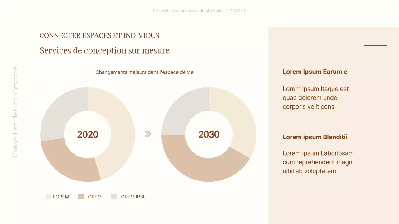 Présentation simple beige