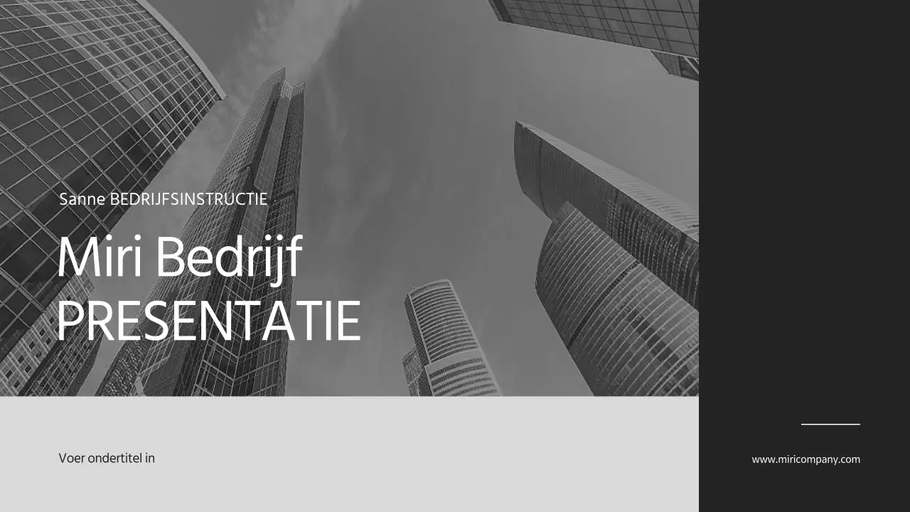 Een eenvoudig bedrijfsprofiel in zwart-wit