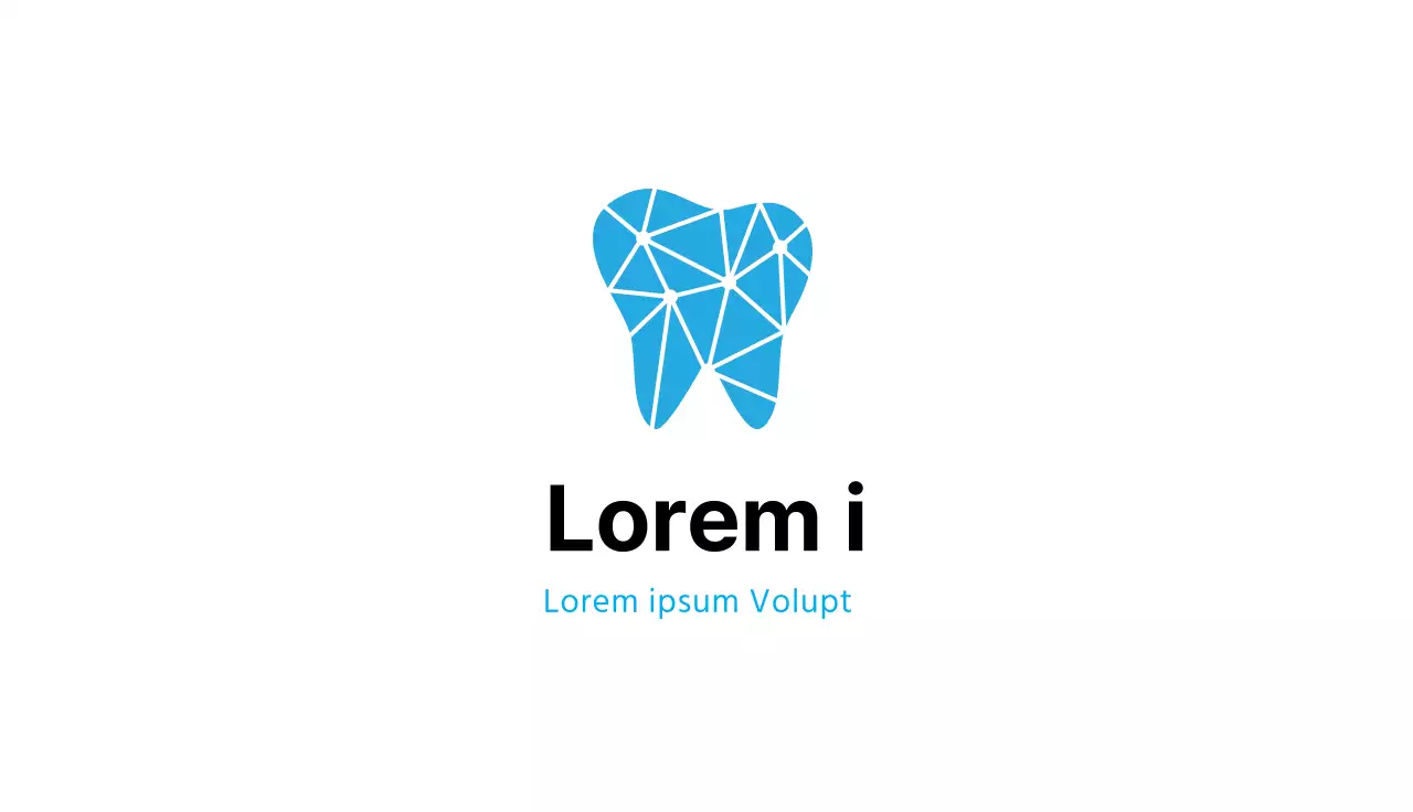 azul ilustración logotipo simple hospital dental