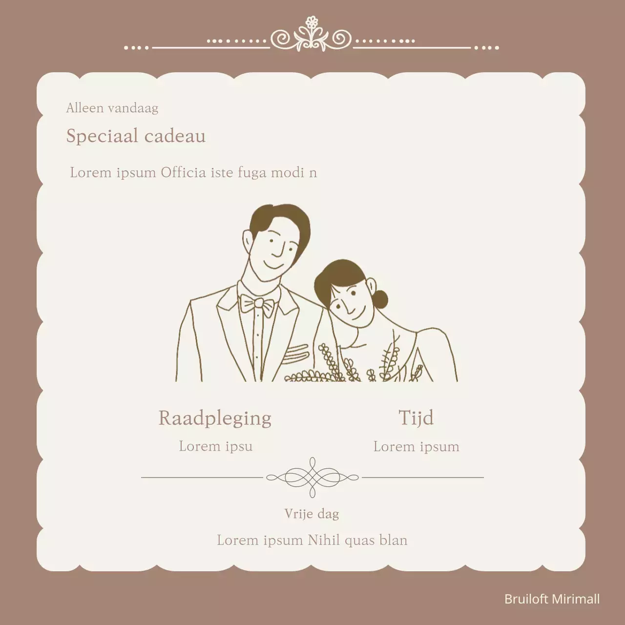 Bruine en beige luxe bruiloft geschenken promotiethema