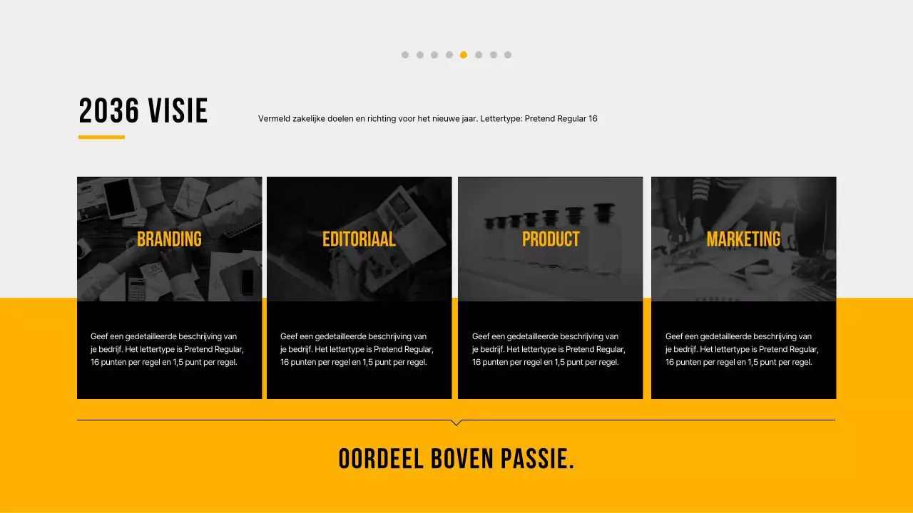 Eenvoudig ondernemingsplan voor het nieuwe jaar in wit en oranje