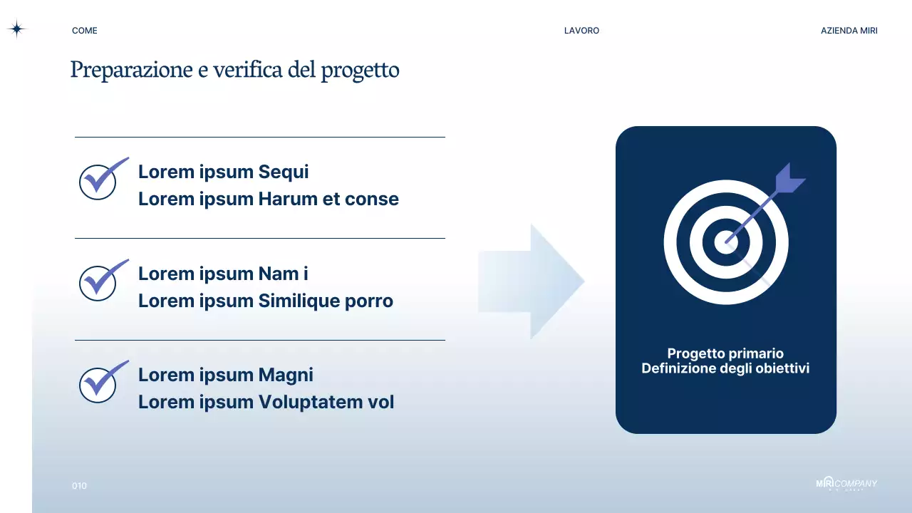 Proposta di PT aziendale moderno in blu navy