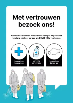 QR uithangbord voor een café met een schattig bruin koffiekopje