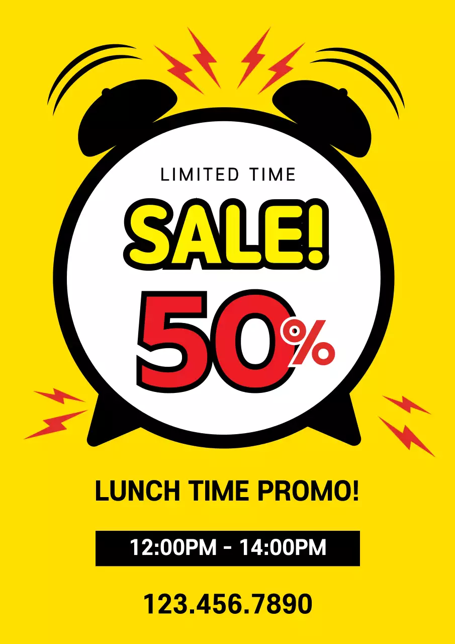 Yellow Trendy Sale Promotion Poster