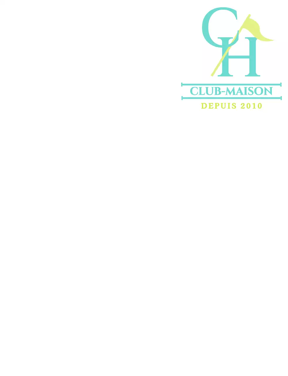 Un design simple et élégant pour les membres d'un club de golf, dans les tons menthe et chartreuse.