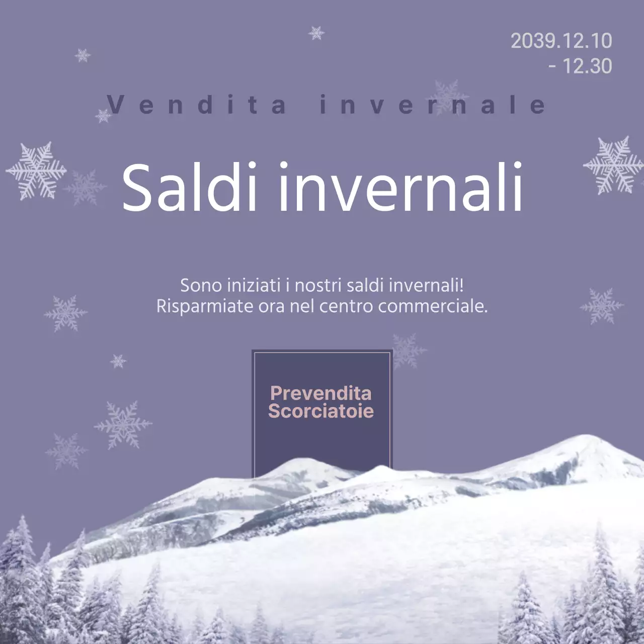 Vendita speciale invernale