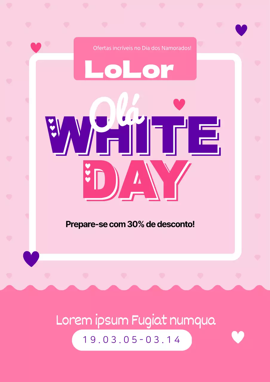 Promova o seu evento do Dia Branco com um bonito conceito cor-de-rosa