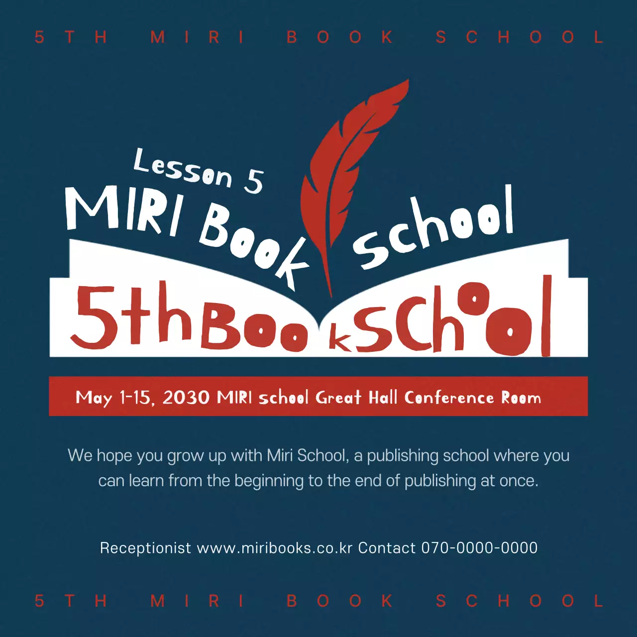 A navy blue-red, vintage-inspired publishing school pitch