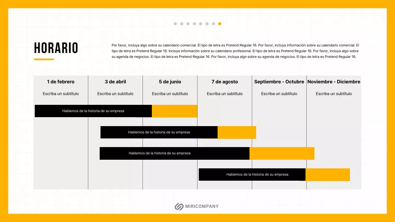 Plan de empresa sencillo de Año Nuevo en blanco y naranja