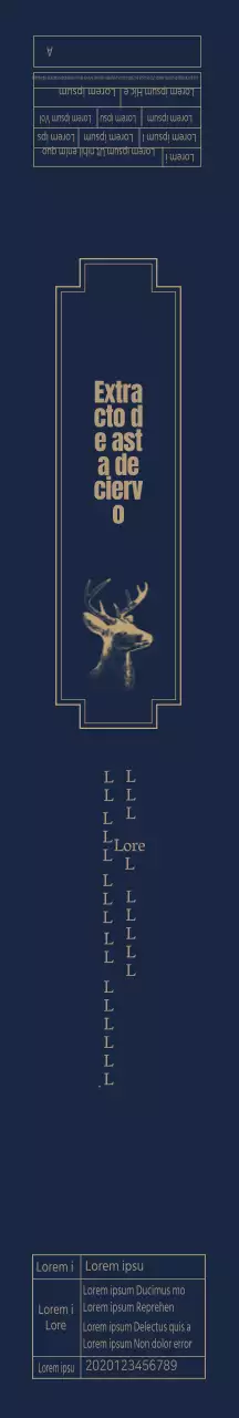 Esencia de cornamenta ilustrada de lujo azul marino