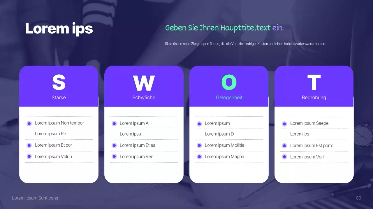 3D-illustrierter Marketingplan für Werbung in Blau (Präsentation)