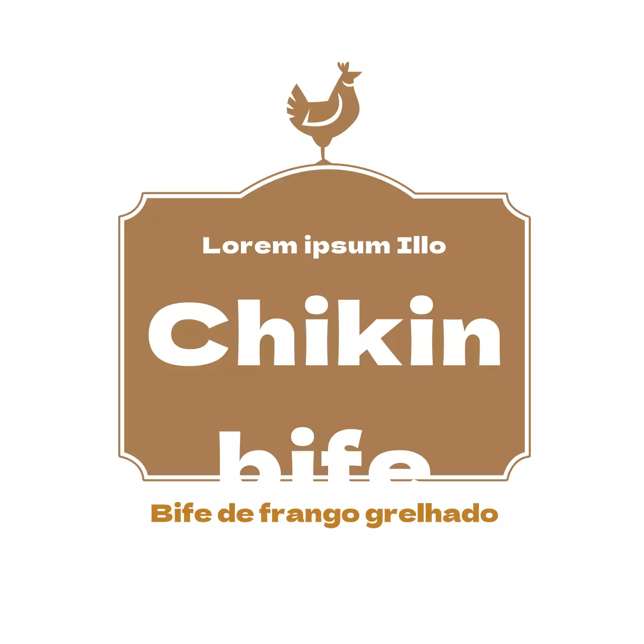 Etiqueta do bife de frango