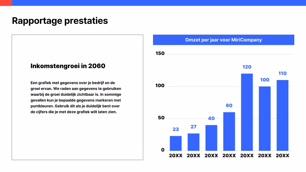 Een eenvoudige witte en blauwe scorekaart