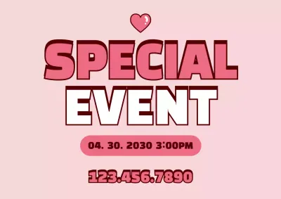 Pink Bold Event Announcement Poster