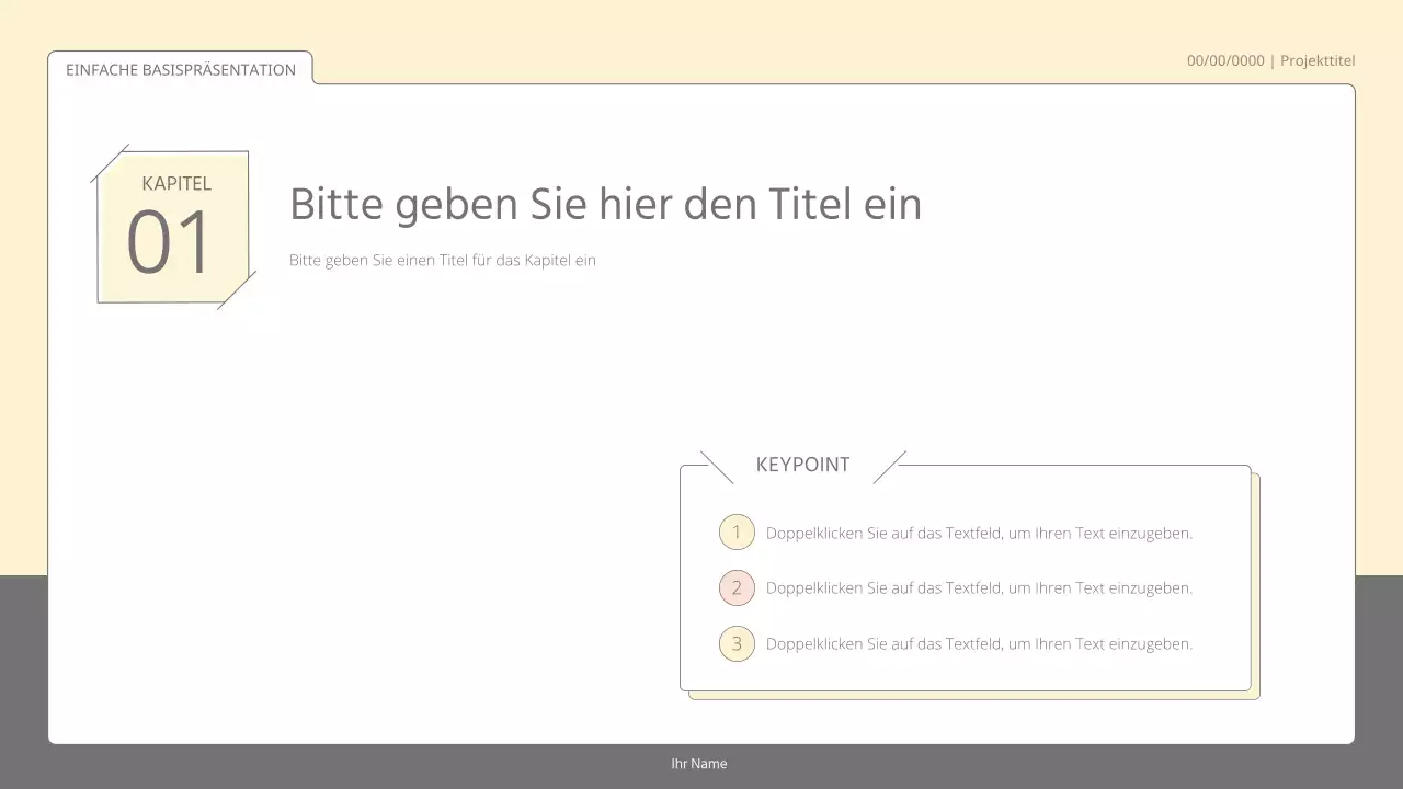 Einfaches, einfaches Präsentationskit in Pastellfarben und Weiß
