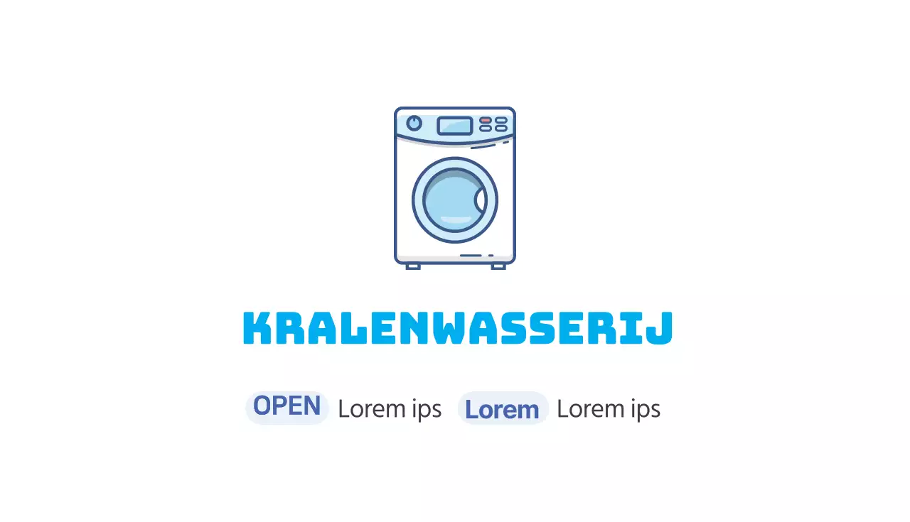 Sky Illustratie Wasserij visitekaartje