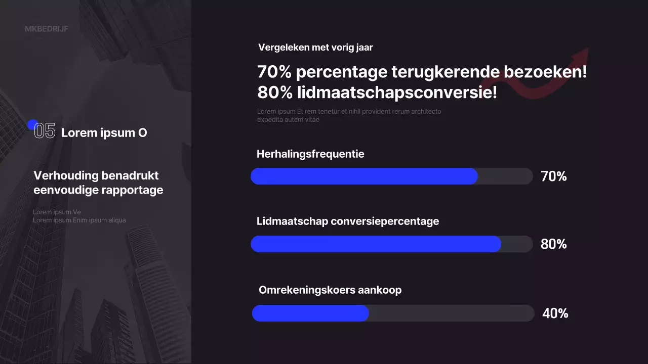 Eenvoudig zakelijk infografisch rapport in zwart en blauw