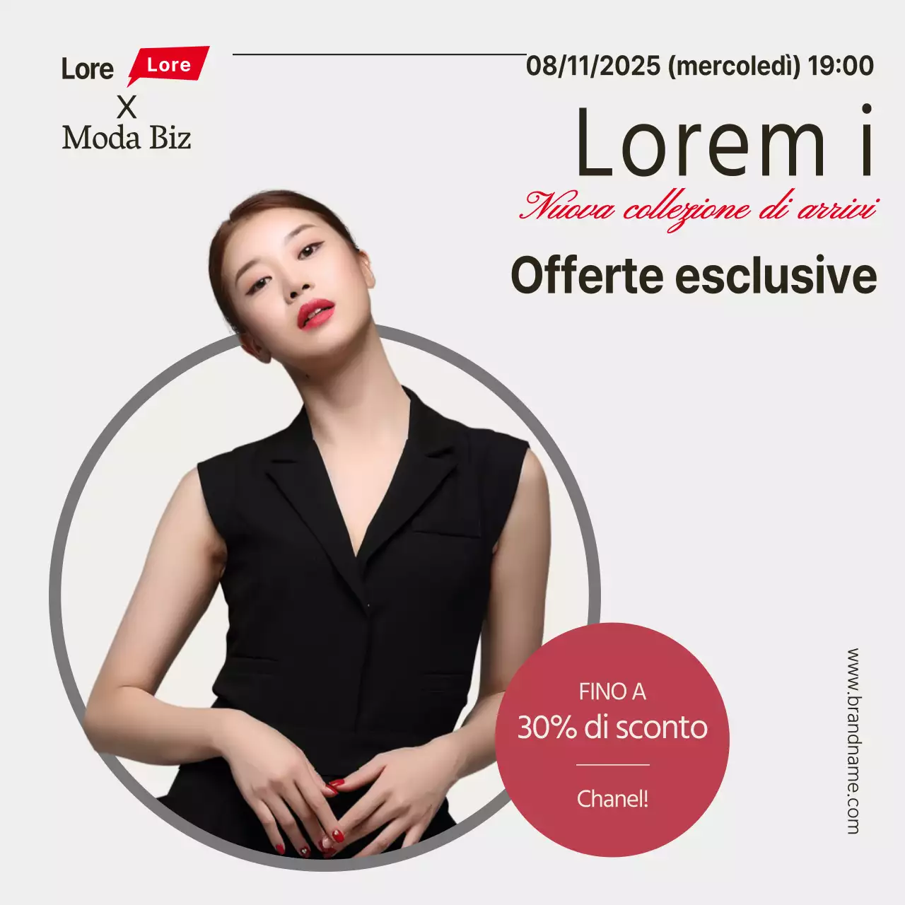 Modello a telaio unico in grigio e rossoOfferte di shopping live di moda in evidenza