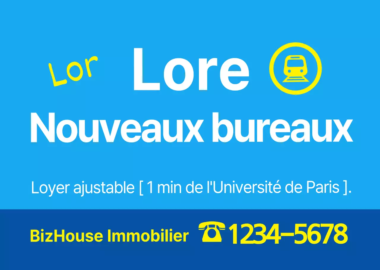 Promouvoir votre propriété en bleu, lisible et propre