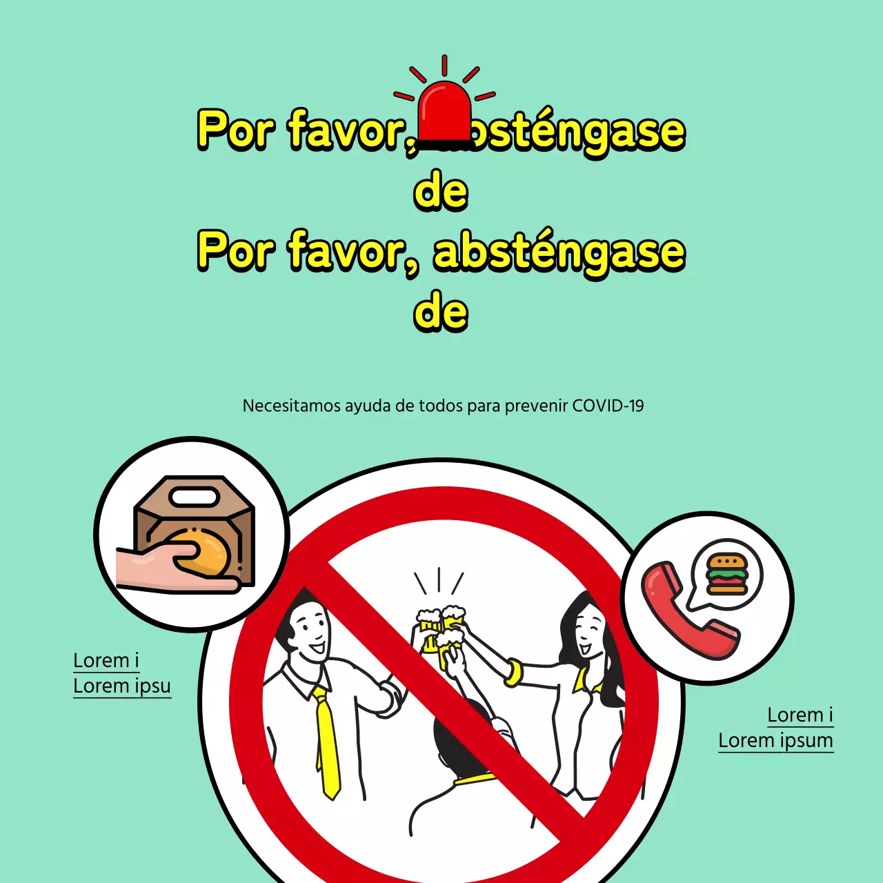 Fondo de menta corona vacaciones reunión prohibición ilustración diseño