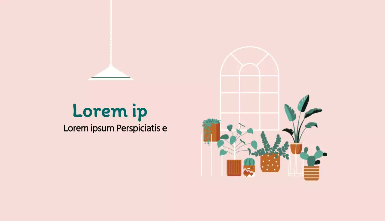 Ilustración rosa aseado jardín botánico interior