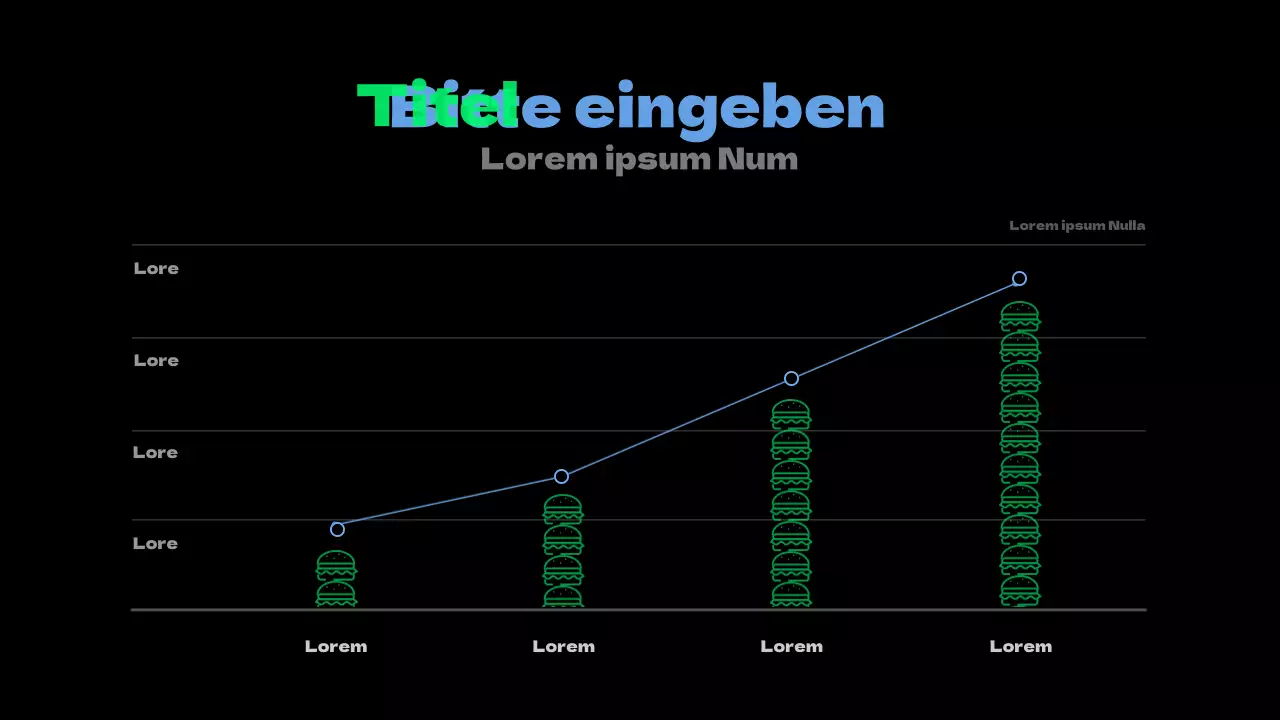 Einfaches konzeptionelles Diagramm in Chartreuse und Hellblau