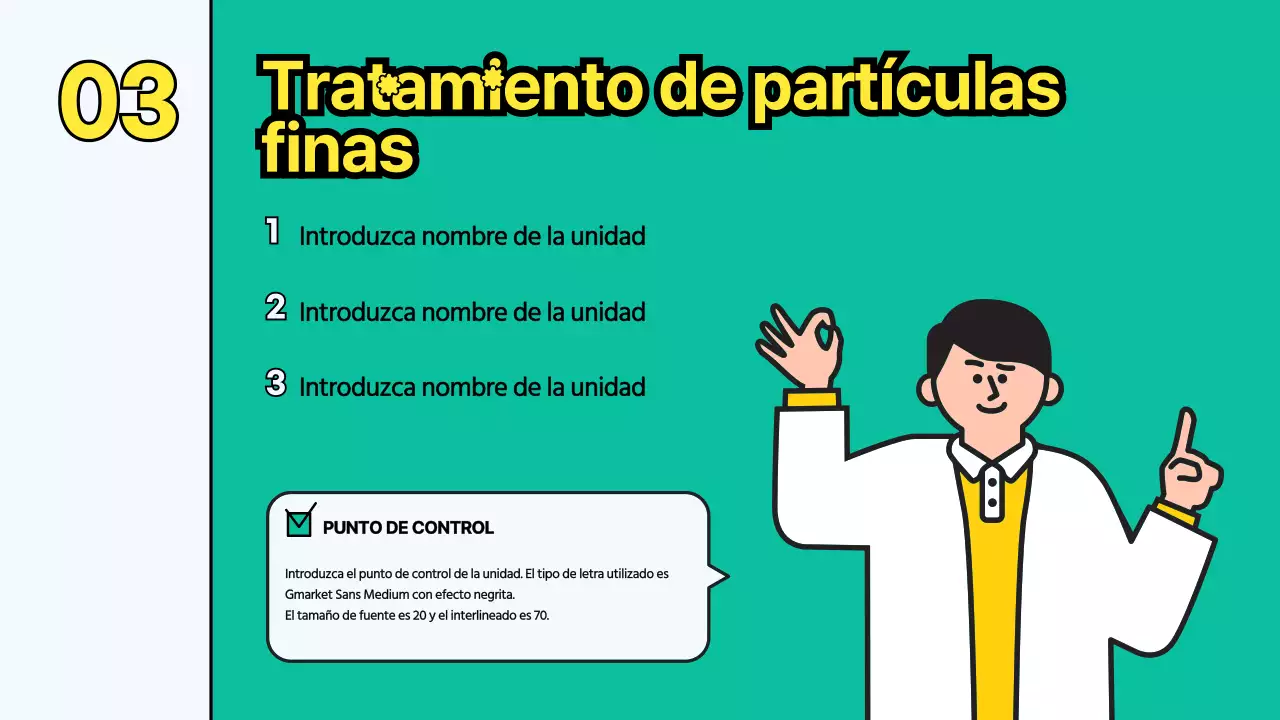 Plantilla de partículas medioambientales