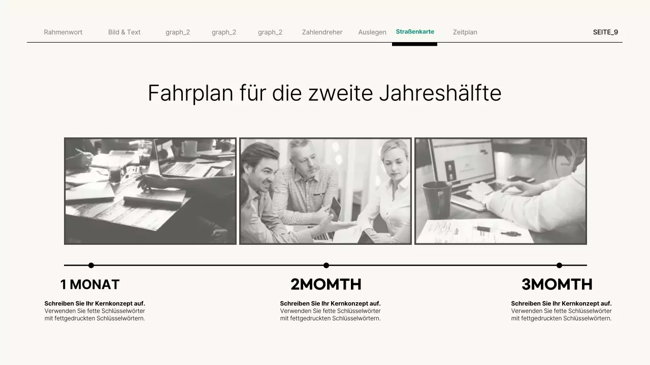 Einfache Geschäftspräsentation in Beige