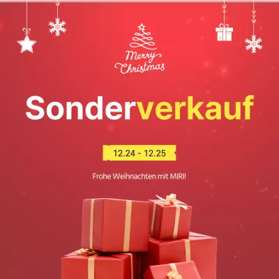 Weihnachten Social Media Quadrate