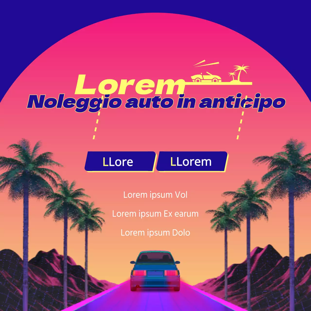 Noleggiare un'auto in anticipo