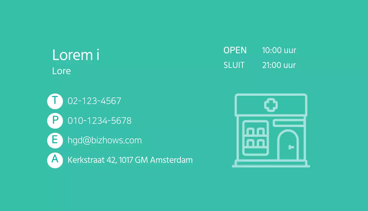 blauwe illustratie logo eenvoudig ziekenhuis apotheek