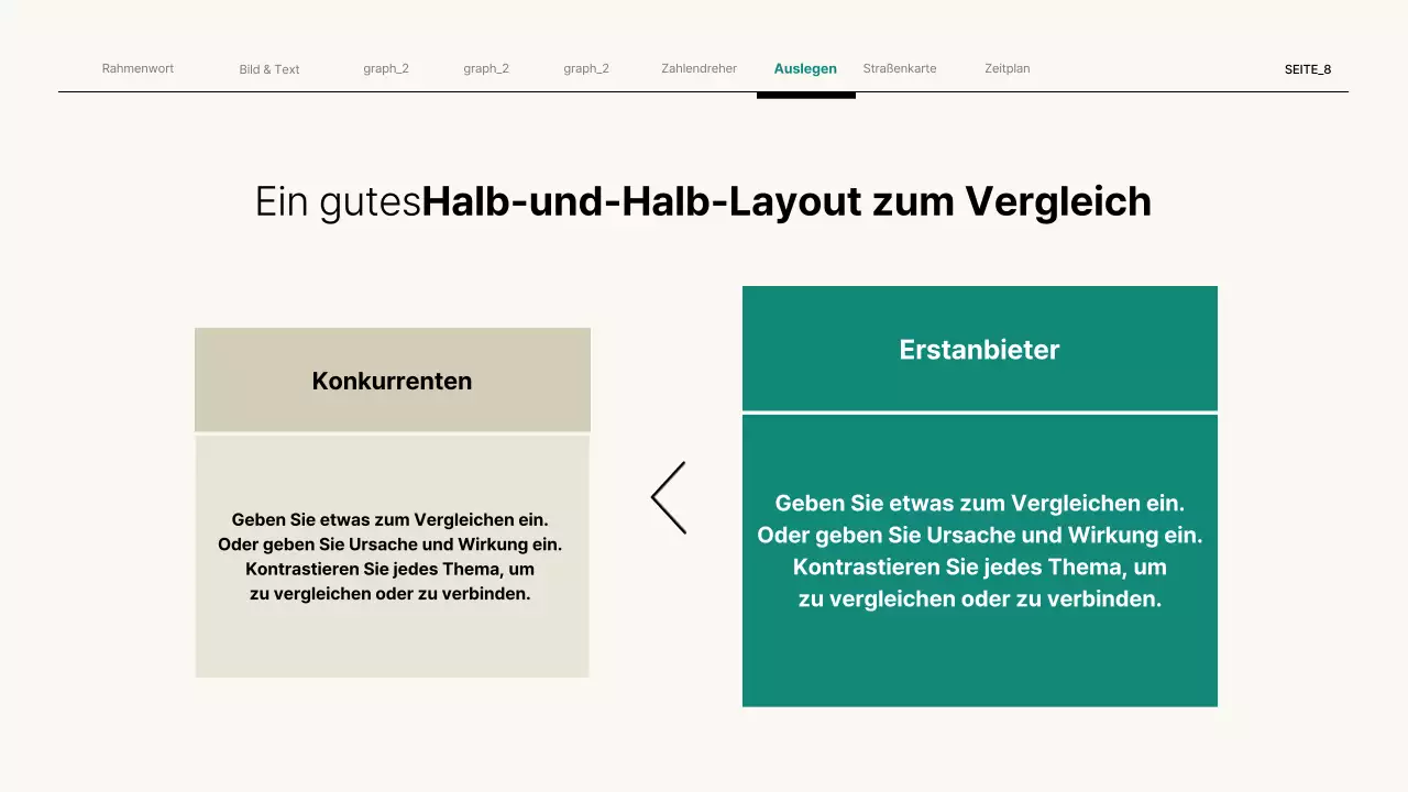 Einfache Geschäftspräsentation in Beige