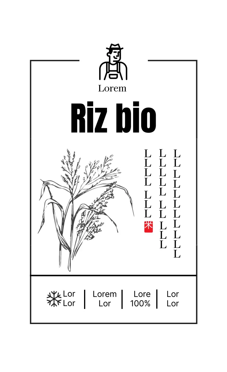 Étiquette blanche traditionnelle simple pour les produits