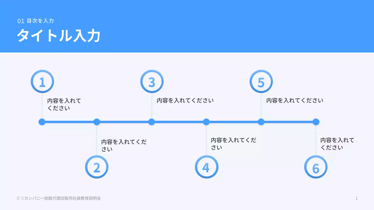 青 シンプル 資料 プレゼンテーション
