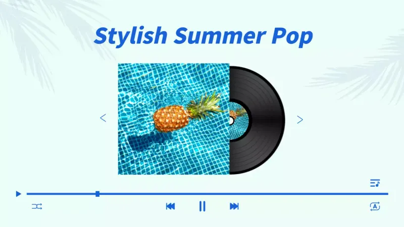 Blue Trendy Summer Playlist YouTube Thumbnail