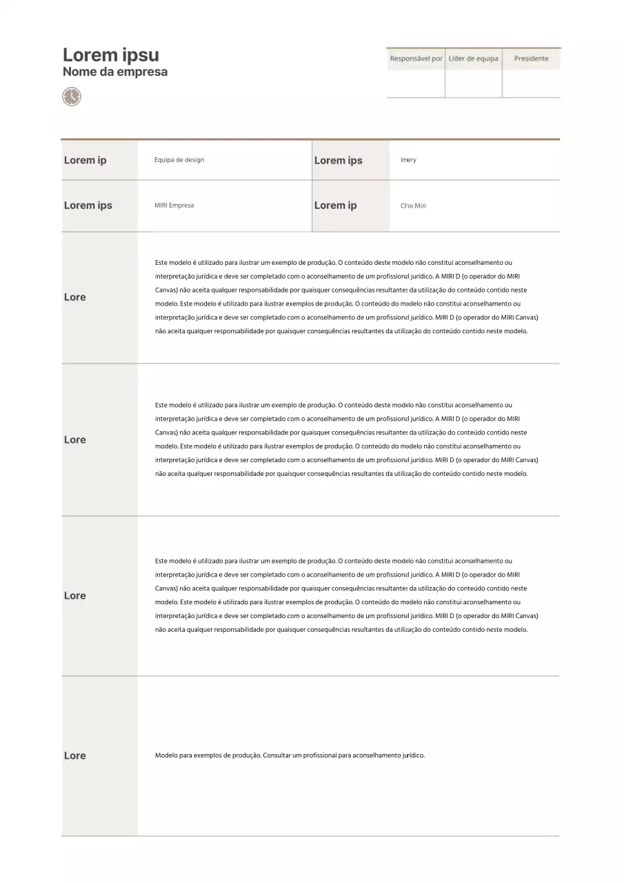 Um briefing de campanha simples em castanho