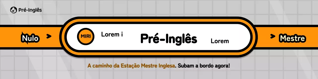 Promoção escolar do conceito Subway em cinzento e laranja