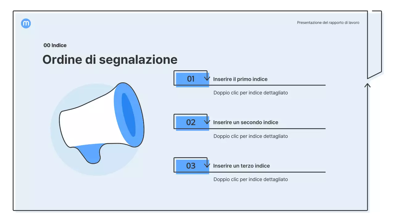 Forme puntiformi con frecce azzurre kit di presentazione aziendale