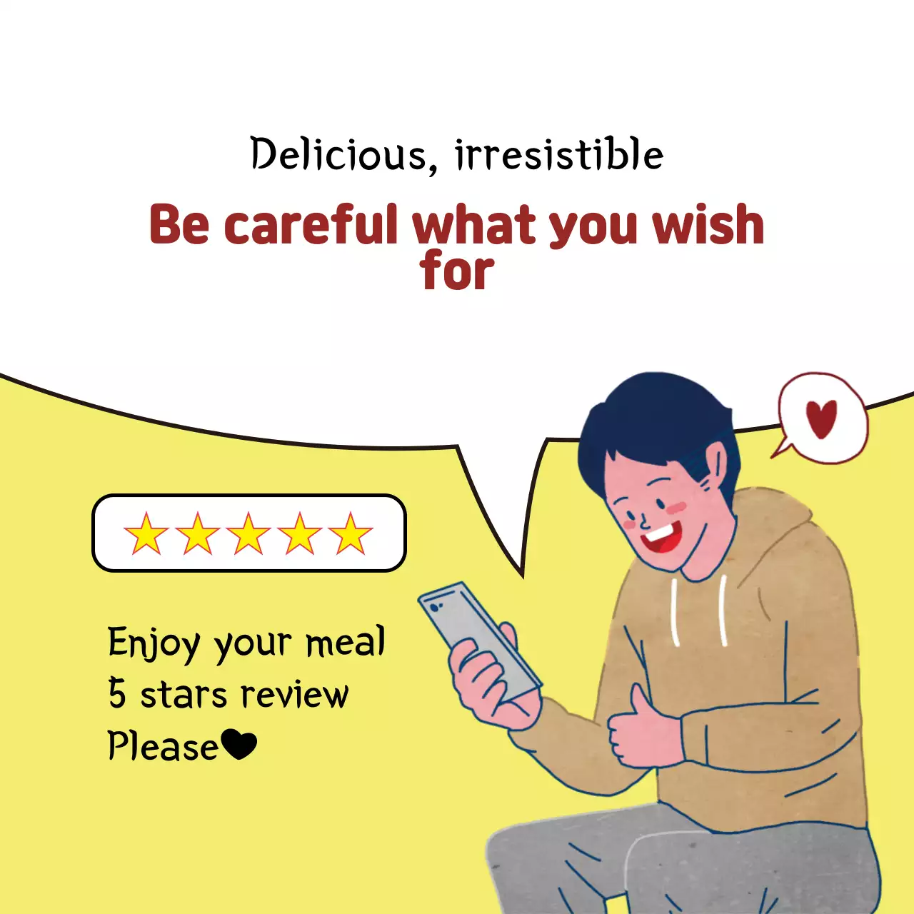 Layanan tinjauan ilustrasi gelembung ucapan berwarna kuning